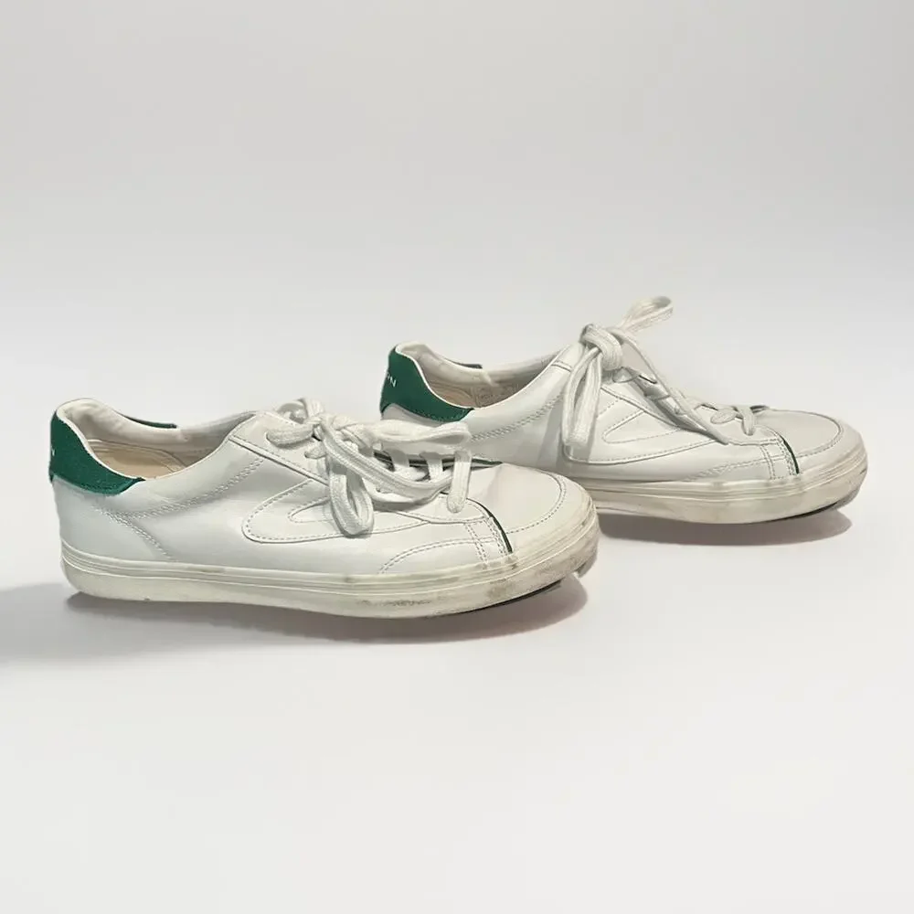 Tretorn Swerve Sneakers Women’s 9 White Green Low Top Court Tennis Casual Shoes
